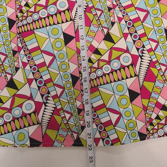 Caslon Geometric Print A-Line Skirt Size 10 – Colorful & Bold Cotton Blend - Picture 5 of 8